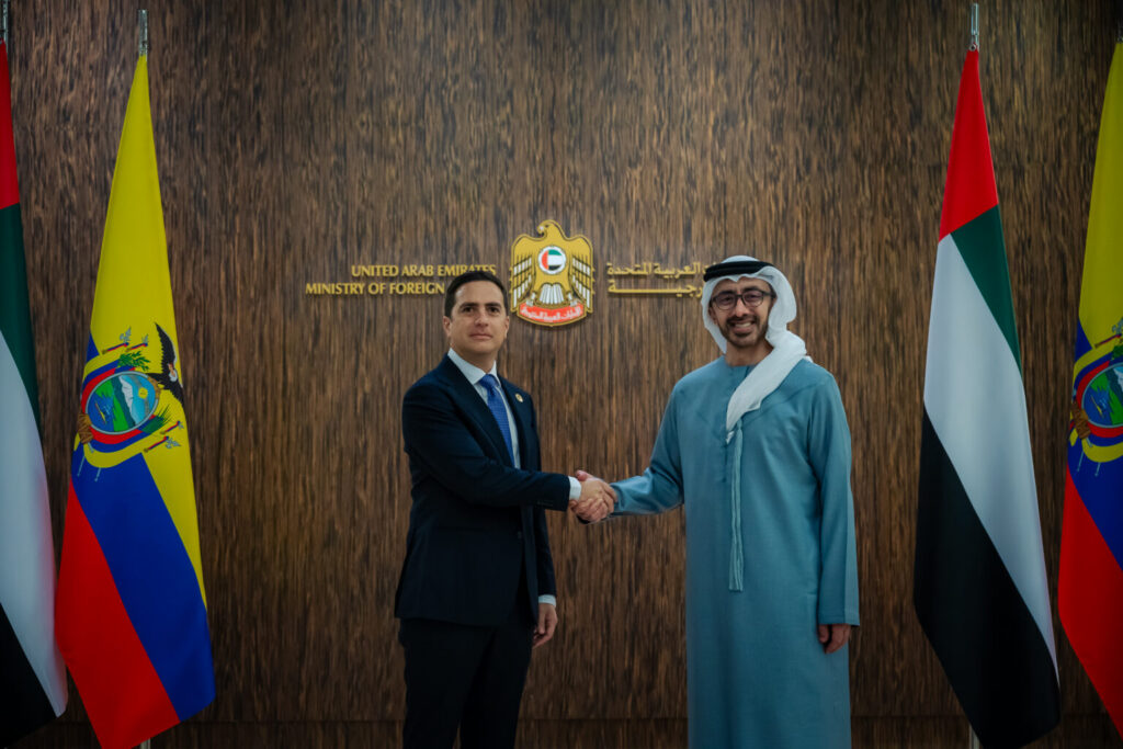 Abdullah bin Zayed, Ecuador’s FM discuss strengthening joint cooperation and partnership